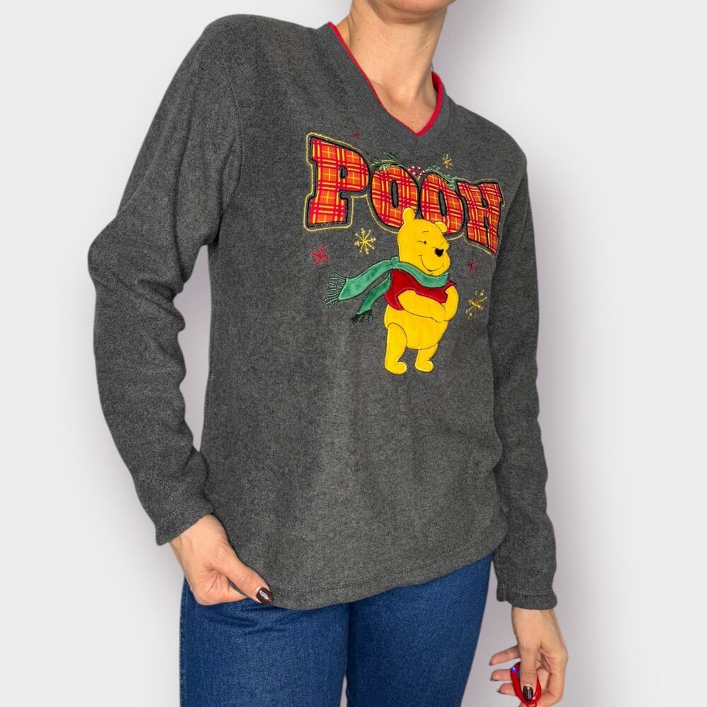 Winnie the Pooh Holiday Fleece Size M - Picture 3 of 5